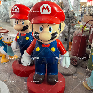 Sculpture en résine de fibre de verre Mario <span class=keywords><strong>Bros</strong></span> grandeur nature, faite à la main, sur le thème de l'amour, taille et couleur personnalisables - Product Image 6