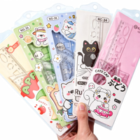 Ensemble de règles géométriques en plastique transparent de 20 cm, kit d'outils de dessin mathématique pour étudiants, 4 pièces, outils de mesure pour l'école et le bureau