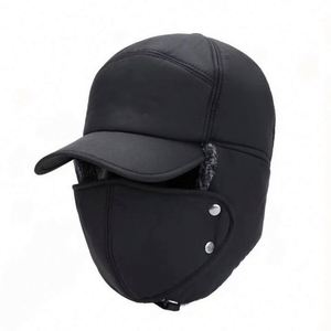 Gorro de Invierno para Personas Mayores, Gorro para el Frío, Gorro Lei Feng para Hombre, con Forro de Terciopelo, Protección para las Orejas, Gorro de Ciclismo de Algodón - Product Image 5