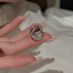 Pendentif en argent pur S925, style vintage, design de niche CNC, luxe léger, pendentif en glace pilée, connectivité routière, pour bagues de mode - Product Image 2