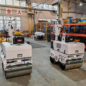 도로 롤러 일본 엔진 600kg 800kg 완전 유압식 진동 이중 휠 드럼 워크 비하인드 미니 도로 롤러 콤팩터 - Product Image 5