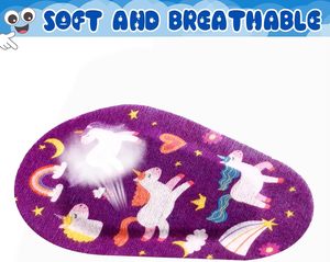 Lot de 60 patchs adhésifs pour les yeux pour enfants, filles, motifs licorne, patchs pour les yeux des tout-petits, matériau respirant en vrac, blocage de la lumière - Product Image 2
