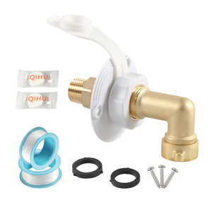 Iqihui Brass Water Valve Adapter For Caravan Single Direction Flow With Seals And Screws - Product Image 1