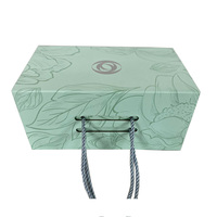 Boîte cadeau en carton pliable de grande taille avec poignées, personnalisée, pour cosmétiques