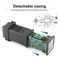 Relé de Salida de 1 Alarma, Controlador de Temperatura Digital de 12 V CA, Termostato Digital REX-C400