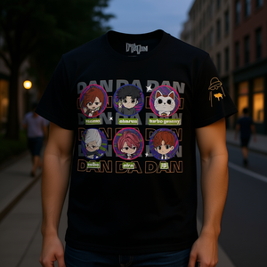 Camiseta Negra para Hombre Dan Da Dan, con Estampado de Personajes con Licencia Oficial, Corte Regular, Cuello Redondo, Manga Corta, 100% Algodón Jersey - Product Image 2