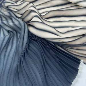 Tissu polyester plissé en mousseline de soie, nouvelle étoffe à imprimés pour femmes,