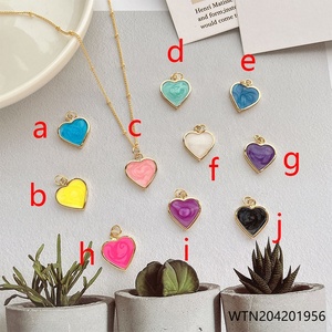 Gioielli all'ingrosso collana placcata oro smalto donne amore e collana cuore - Product Image 2