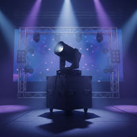 Projecteur laser mobile professionnel d'occasion pour scène intérieure, à tête mobile, avec faisceau laser RGB et contrôle DMX