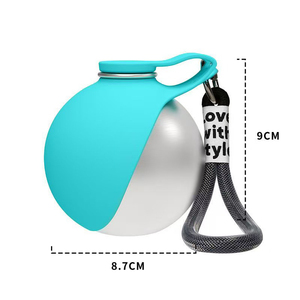 Nueva Botella de Agua Portátil 2 en 1 de Acero Inoxidable, Aislante y a Prueba de Fugas, con Tazón para Perros Pequeños, para Viajes y Uso en Exteriores - Product Image 4