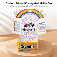 Emballages cadeaux pour enfants en papier ondulé mat, écologiques, biodégradables, réutilisables, impression personnalisée de haute qualité