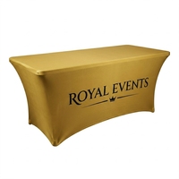 Housse de table personnalisée avec impression numérique, imperméable, écologique, en polyester, taille sur mesure, avec œillets, pour promotion