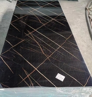 Pasang Hanya Dengan Alat Sederhana Lembaran Marmer Lapis UV 3mm Panel Dinding Alternatif Marmer Lembaran PVC untuk Dekorasi Interior