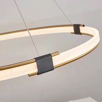 Lampe suspendue circulaire moderne en acrylique pour salle à manger, chambre, salon, villa, hôtel