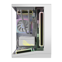 Caja de Ordenador para Juegos Ruix Iceblade 240 Blanca OEM al por Mayor, Micro-ATX ITX, con Ventiladores ARGB, Vista Completa, Torre Media