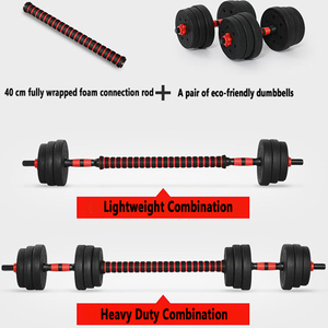 En gros Équipement de fitness pour la maison et la salle de sport Haltères en ciment 10kg 15kg 20kg 30kg 40kg 50kg Ensemble d'haltères réglables Barre de musculation - Product Image 3