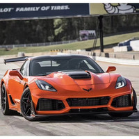 Kit carrosserie pour Chevrolet Corvette C7, Corvette C7 améliorée avec pare-chocs avant de style ZR1, lèvre avant
