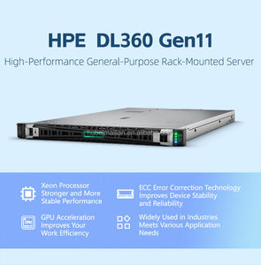Serveurs HPE ProLiant DL360 Gen11 en rack, processeur Xeon, mémoire DDR5, prise en charge des GPU, stockage Internet décontracté - Product Image 1