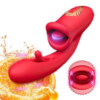Vente en gros usine – Nouveau vibrateur G-Spot rechargeable USB 3-en-1 pour femme, 10 fréquences, étanche, pour stimulation des lèvres et du clitoris – Distributeur