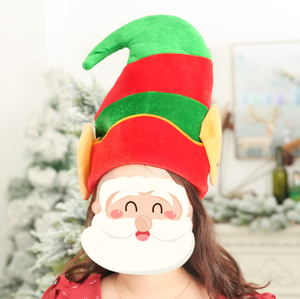Cappello <span class=keywords><strong>da</strong></span> elfo di natale per bambini adulti con orecchie nuovo regalo di natale verde - Product Image 3