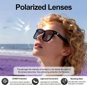 MNVOEQ Gafas de Traducción Inteligente Inalámbricas con IA para Hombres/Mujeres, Altavoces/Traducción en Más de 140 Idiomas - Product Image 5