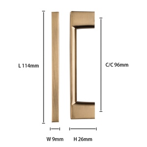 Tiradores de armario clásicos, tiradores de herrajes para muebles de bronce champán para armarios de cocina, tirador de armario de dormitorio - Product Image 5
