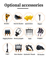 Mini-excavatrice neuve de haute qualité fabriquée en Chine, 0,5 tonne, 500 kg, télécommande, hydraulique