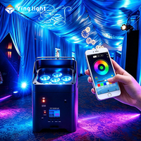 Luces LED Inalámbricas de Batería 6x18w RGBWA UV 6en1 para DJ, Bodas, Fiestas, Iluminación de Pared, Batería Recargable