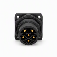 Connecteur industriel étanche IP67 à faible contact et haute résistance d'isolation, prise mâle baïonnette M40, câble rond