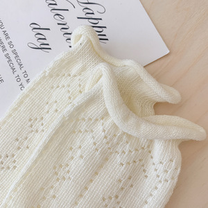 Chaussettes mi-mollet en coton de style japonais pour femmes, en maille respirante, longues manches pour le printemps <span class=keywords><strong>et</strong></span> l'été - Product Image 4