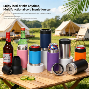 กระติกเก็บความเย็นสำหรับกระป๋องขนาด 12 ออนซ์/14 ออนซ์/16 ออนซ์, กระติกสุญญากาศสำหรับกระป๋อง, ที่เก็บกระป๋องแบบฉนวนกันความร้อน, กระติกเก็บความเย็นสำหรับขวดเบียร์สแตนเลส, ช่วยรักษาความเย็น - Product Image 2