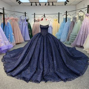 Robe de bal scintillante sans manches avec cristaux pour filles de 16 ans, modèle Quinceanera 20276 - Product Image 6