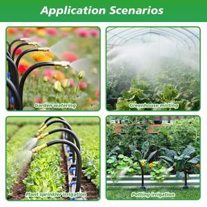 Système d'arrosage automatique de jardin, ensemble de micro-asperseurs de 8 mm avec raccords rapides pour plantes et fleurs d'extérieur - Product Image 4