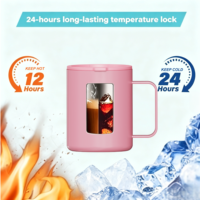 Gobelet à café personnalisé écologique avec logo, en acier inoxydable, 12 oz, isolé sous vide, pour cadeaux de bureau, tasse réutilisable de 14 oz