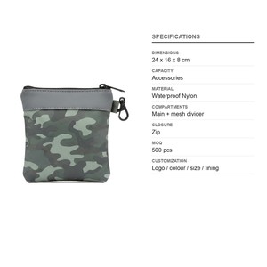 Pochette d'organisation pour accessoires de pickleball, en nylon imperméable, avec logo personnalisé, vente en gros, pochette pour balles de tennis - Product Image 6