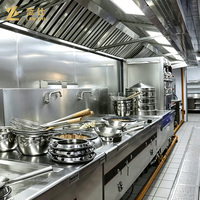 Ensemble de cuisine professionnel en acier inoxydable pour usage commercial, solution tout-en-un, équipement de restauration