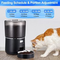 Comedero Inteligente para Mascotas de 4L, con Control Remoto por WiFi a través de Aplicación, Dispensador Automático de Plástico Sólido con Forma de Botella Desmontable para Gatos