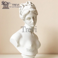 Buste de femme en marbre blanc, sculpture classique baroque sculptée à la main, statue de dame pour décoration intérieure de villa, hôtel, galerie d'art