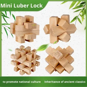 Jouet éducatif en bois pour enfants très vendu, blocs de verrouillage, <span class=keywords><strong>7</strong></span> pièces, mini cubes de verrouillage pour les enfants de 5 à <span class=keywords><strong>7</strong></span> ans - Product Image 4