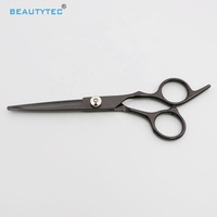 Revêtement noir coupe de cheveux professionnelle cisailles amincissantes peigne de coiffure ensemble de ciseaux Standard Kit de ciseaux