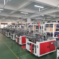 Haute vitesse quatre lignes sac à ordures sac à provisions en plastique haute qualité faisant la machine