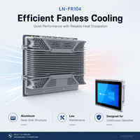 Computadora con Pantalla Táctil de 10.4 Pulgadas Sin Ventilador, CPU J6412 N100 I3-4005U, Doble LAN, COM, USB, HD, HMI, Panel de Control Industrial