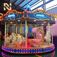 Carrousel Nova Rides Romantique Bleu Innovant pour Parc d'Attractions, Chevaux de Carrousel CBD-16-Blue à Vendre avec Éclairage