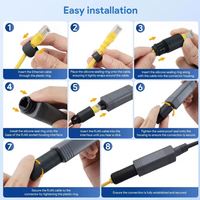 Kit Adaptador Starlink Mini 150W 5 en 1 Gigabit con Protección ESD, Inyector PoE Starlink con Protección Contra Sobretensiones y Divisor