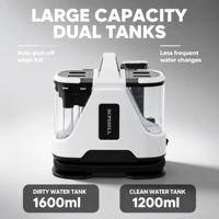 Aspirateur vapeur électrique portable CE UL pour nettoyage en profondeur, humide et sec, avec réservoir d'eau amovible, pour usage hôtelier, tapis et canapés