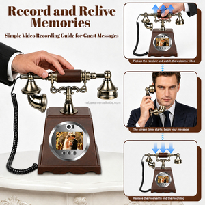 Livre d'or audio de style antique, design portable, téléphone livre d'or vidéo et audio pour mariages, anniversaires, remises de diplômes - Product Image 6