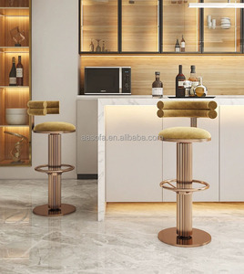 <span class=keywords><strong>Tabouret</strong></span> de <span class=keywords><strong>Bar</strong></span> Vintage Aviateur en Cuir Marron Pieds Dorés Bouton Pivotant Siège Petit Déjeuner Chaises de <span class=keywords><strong>Bar</strong></span> Boucle Champagne <span class=keywords><strong>Tabouret</strong></span> de <span class=keywords><strong>Bar</strong></span> en Liège - Product Image 4