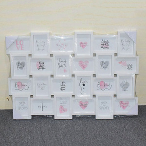 86*53cm Collage Cadres <span class=keywords><strong>Photo</strong></span> Décoration Murale pour la Maison Avec 24 Ouvertures Matière Plastique Photos de Famille - Product Image 3