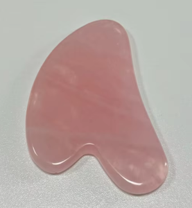 Herramienta de Masaje Facial Gua Sha de Cuarzo Rosa, Forma de Corazón, Piedra Natural para el Cuidado de la Piel - Product Image 3