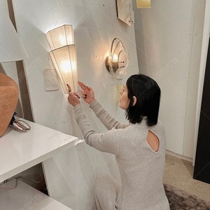 Japanese Style Wabi Sabi Wall <b>Lamp</b> 20cm Diameter 40cm Height E27 Bulb Base Energy Saving Living Room Bedroom Lighting - Product Image 3